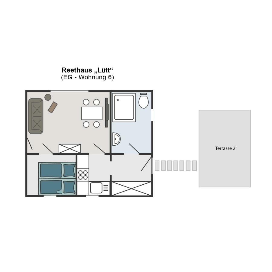 Reetferienhaus - Schaprode Hafen 外观 照片